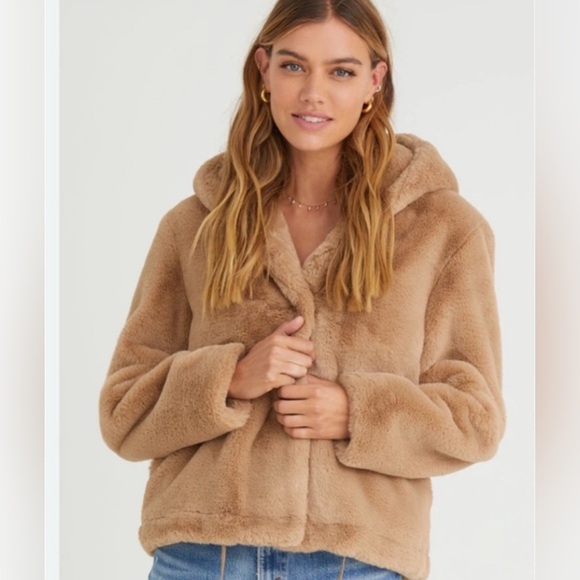 Bella Dahl faux fur hooded jacket - Picture 1 of 4